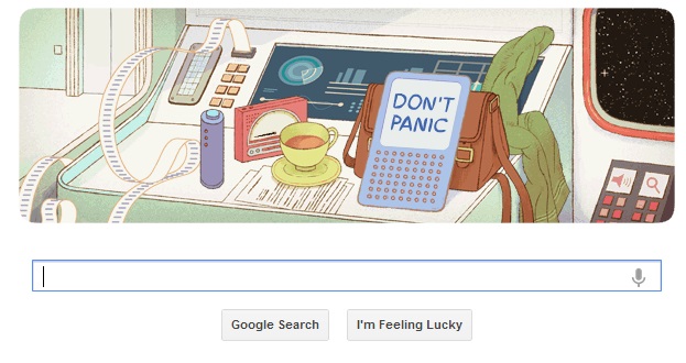 Don't Panic! Google Makes Douglas Adams Doodle